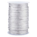 【送料無料】PH PandaHall 紐 手芸 結び紐 ナイロン糸 線 約50m 直経約3mm ナイロンロープ 編み ブレスレット ハンドメイド 手芸用品 アクセサリーパーツ 手作り 材料 素材 シルバー