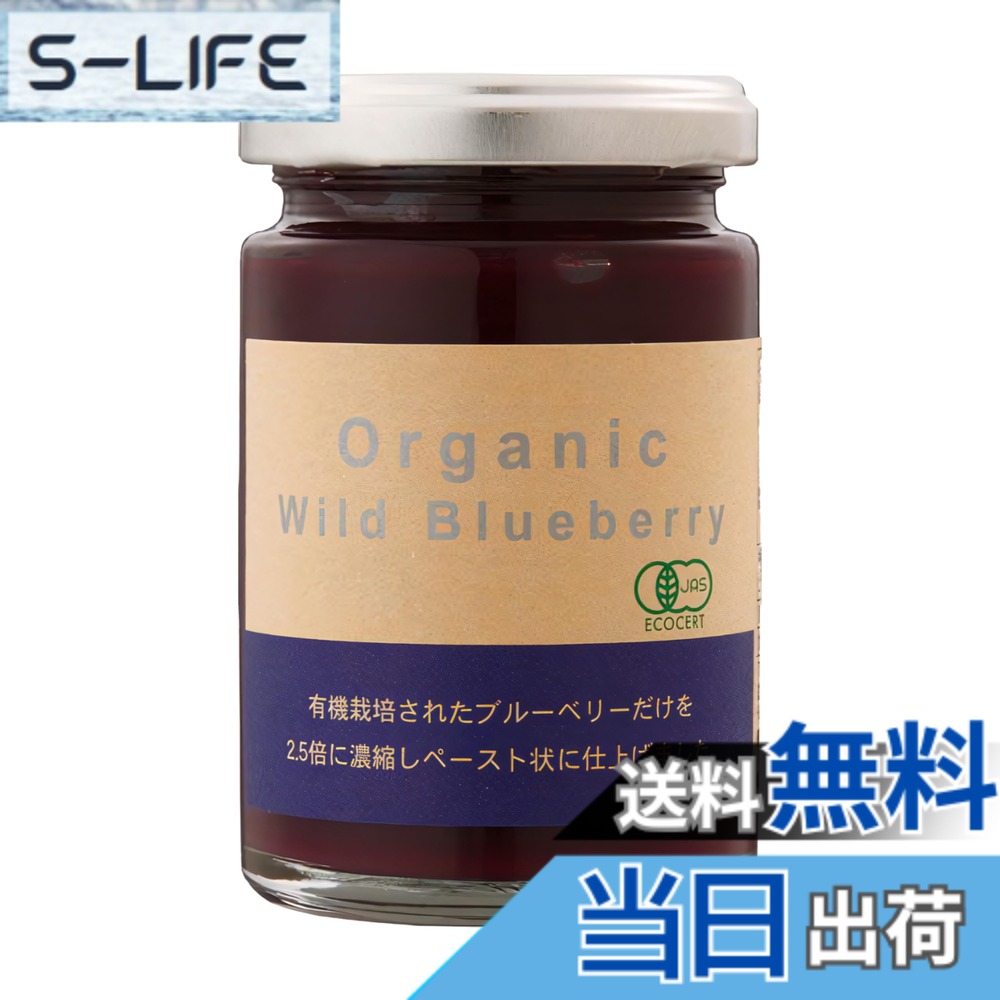 【送料無料】デイリーフーズ オーガニックワイルドブルーベリー ジャム 145gx2個 slife-10943730 S-LIFE パッケージ画像