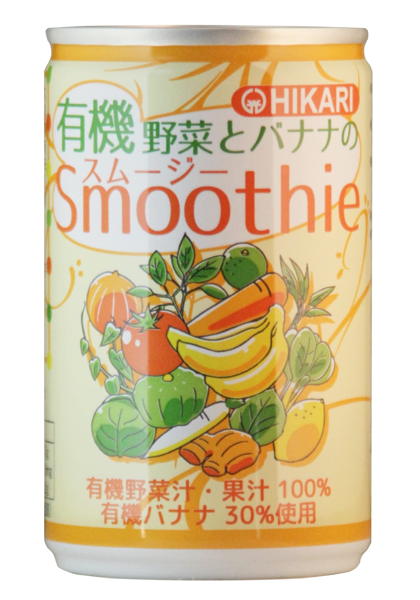 【送料無料】光食品 有機野菜とバナナのスムージー 160gx30本