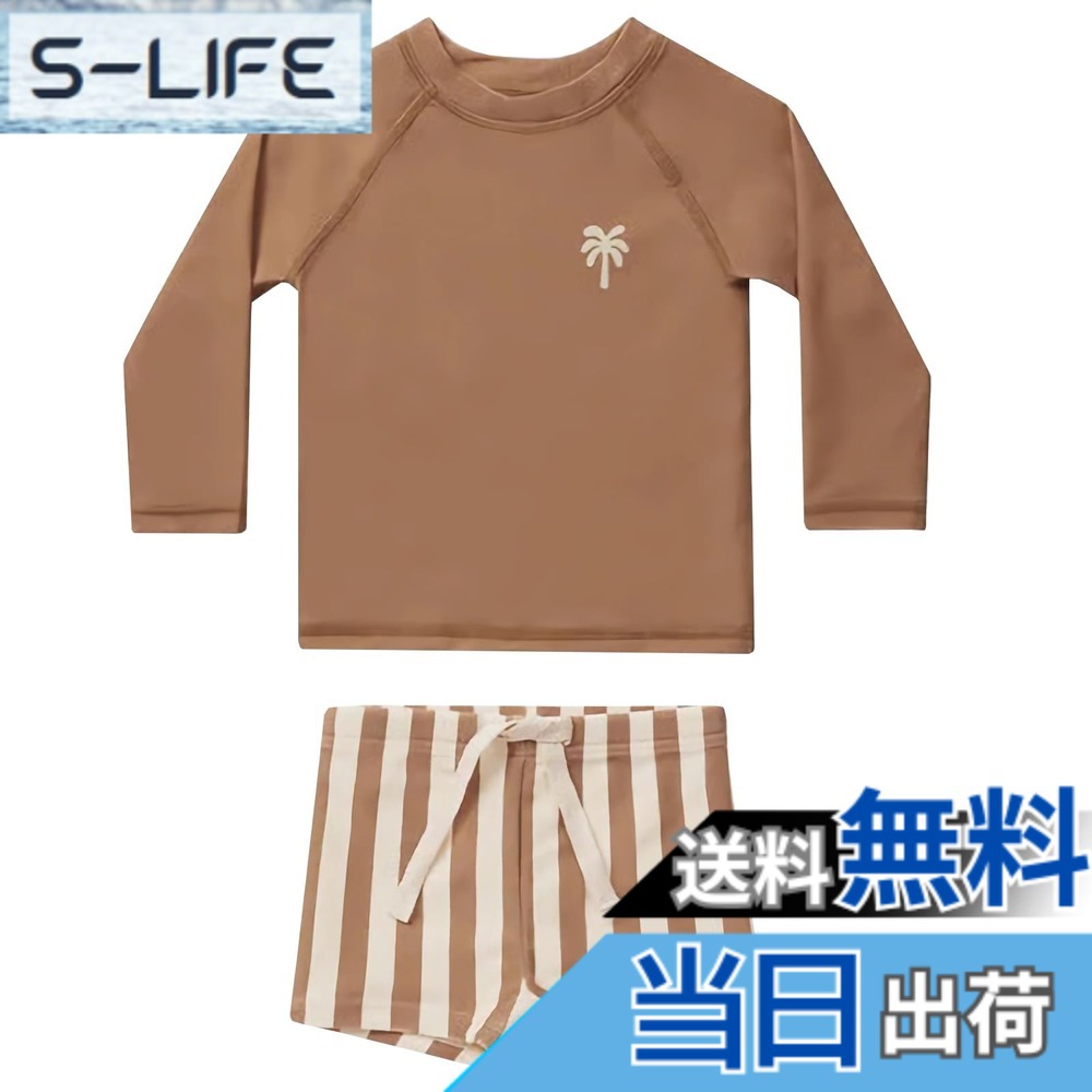 商品情報商品の説明主な仕様 【着回し自在のキッズ水着セット】長袖ラッシュガード・スイムパンツ・キャップの水着3点セット。UPF50+の紫外線対策は、海やプールでの日差しをしっかりガード。兄弟や友達とのお揃いも楽しめる、80-130サイズの幅広いサイズバリエーションをご用意いたしました。【着心地のよい素材】従来の素材より高い速乾性を実現、耐磨耗性・耐久性に加え毛玉になりにくい特徴があるリサイクルポリエステル素材を使用、ポリウレタンを配合することで伸縮性もあって動きやすいのにサラッとしたドライな着心地。元気に泳ぐ子どもたちにピッタリです。【紫外線対策のUVカット】すぽっと被るタイプのラッシュガードはたくさん動いても着崩れなく安心。長袖トップスで、日焼けからも冷えからも守ってくれます。UVカット加工を施した遮蔽率90%以上の素材を使用しているので、長時間の海水浴やプールでもしっかりキッズの肌を紫外線から守ります。【幅広いシーンに対応できる】セットアップなので日焼け対策しながらもおしゃれです。海やプール、川遊びもちろん、水泳練習、スクール授業、温泉、旅行なども活躍できます。山レジャーやキャンプ時の温度調節、虫よけ、擦り傷対策としても便利！【商品説明】セット内容：長袖ラッシュガード・スイムパンツ・キャップ 素材：ポリエステル、ポリウレタン サイズ：80/90/100/110/120/130 ※着用後は、直ちに真水で手洗いし、陰干しで自然乾燥してください。※タンブル (乾燥機) 乾燥はお避けください。※高温下や濡れたままビニール袋に密封し長時間放置しますと、色移りをする可能性がございます。
