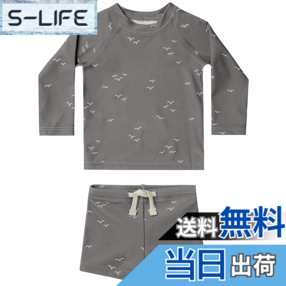 商品情報商品の説明主な仕様 着回し自在のキッズ水着セット：長袖ラッシュガード・スイムパンツ・キャップの水着3点セット。UPF50+の紫外線対策は、海やプールでの日差しをしっかりガード。兄弟や友達とのお揃いも楽しめる、80-130サイズの幅広いサイズバリエーションをご用意いたしました。快適な機能性：塩素や洗濯に耐えられる生地を使用した長持ちする水着シリーズが新登場。従来の素材より高い速乾性を実現、耐磨耗性・耐久性に加え毛玉になりにくい特徴があるリサイクルポリエステル素材を使用、ポリウレタンを配合することで伸縮性もあって動きやすいのにサラッとしたドライな着心地。紫外線対策のUVカット:長袖トップスで、日焼けからも冷えからも守ってくれます。山レジャーやキャンプ時の温度調節、擦り傷対策としても便利！UVカット加工を施した遮蔽率90%以上の素材を使用しているので、長時間の水遊びでもしっかりキッズの肌を紫外線から守り、お子様の楽しい時間をサポート。幅広いシーンに対応できる：かっこいい恐竜柄、元気いっぱいなフルーツ柄、キュートな海の生き物柄など、どれも選べないほどにかわいい色柄が大豊作。海やプール、川遊びもちろん、水泳練習、スクール授業、温泉、旅行なども活躍できます。キャンプやBBQ、ふだんの公園遊びなどもオススメです。商品説明：セット内容/長袖ラッシュガード・スイムパンツ・キャップ 素材：ポリエステル、ポリウレタン サイズ：80/90/100/110/120/130 ※着用後は、直ちに真水で手洗いし、陰干しで自然乾燥してください。※タンブル (乾燥機) 乾燥はお避けください。※高温下や濡れたままビニール袋に密封し長時間放置しますと、色移りをする可能性がございます。