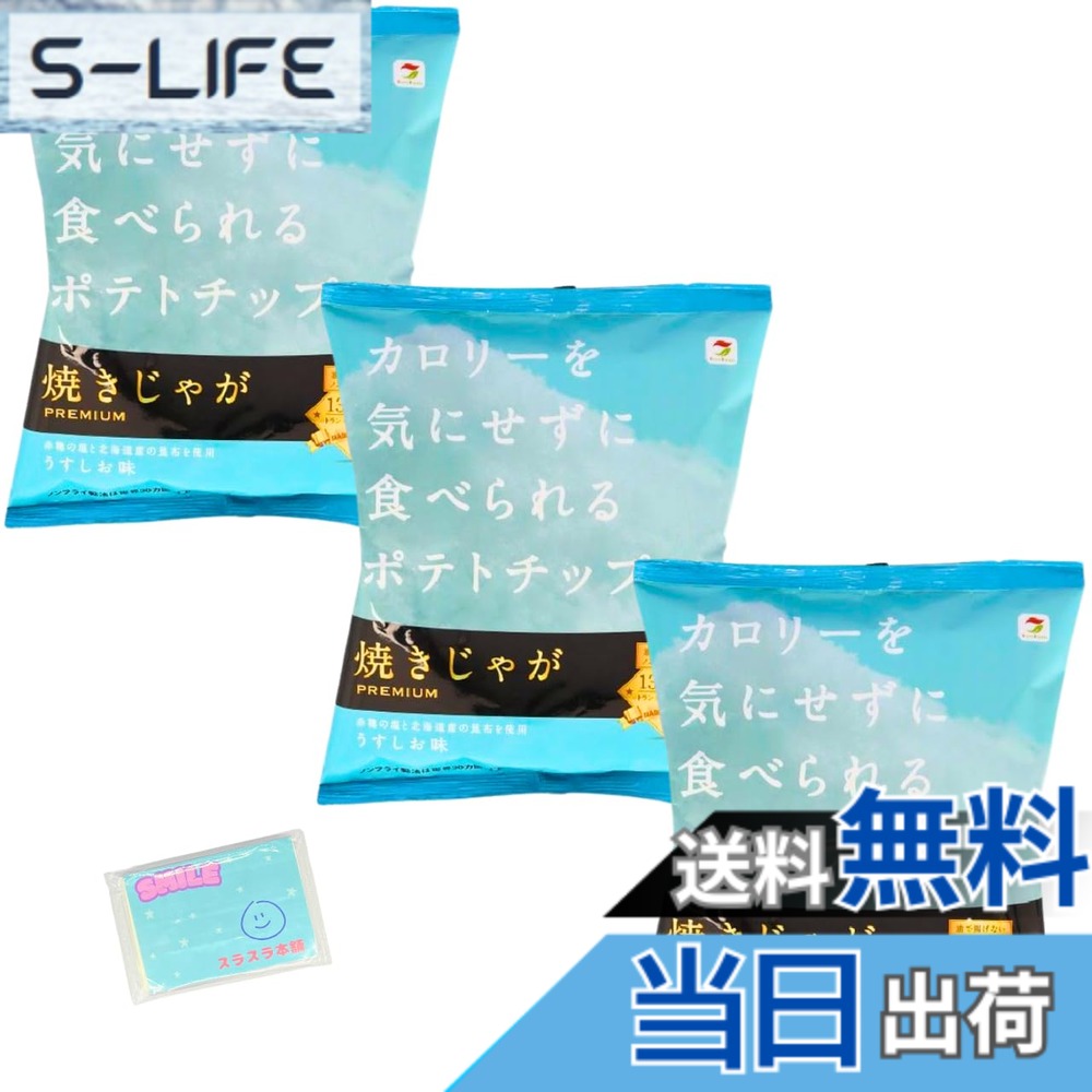 【送料無料】Monolog Style テラフーズ 焼きじゃが うすしお味 31g x3袋セット ★スラスラ本舗オリジナルポケットティッシュ付き★