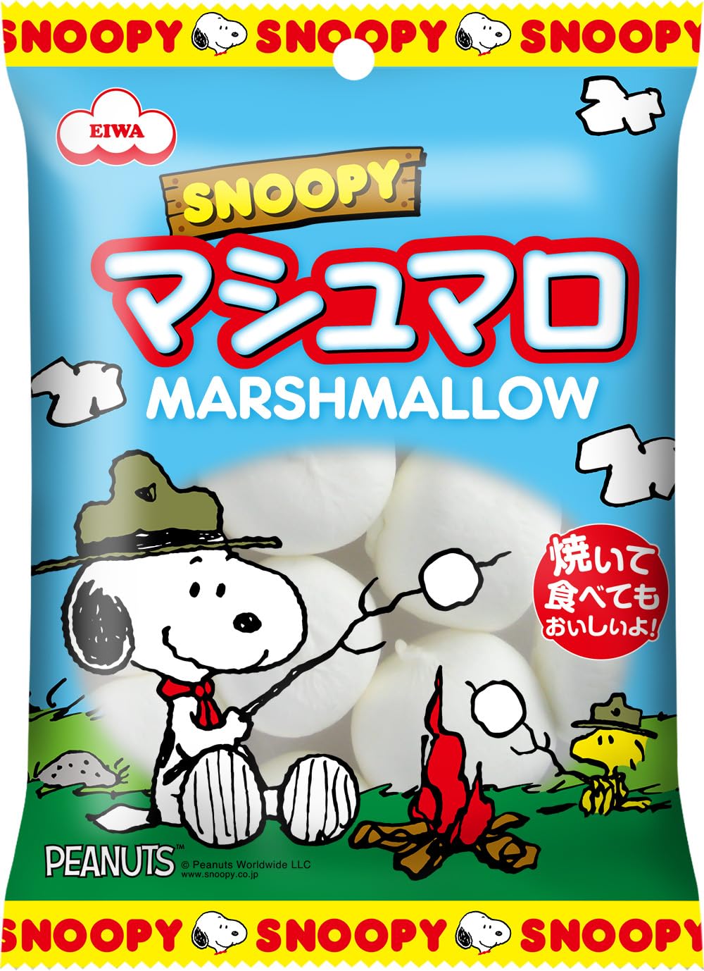 【送料無料】エイワ スヌーピービッグマシュマロ 65gx12入