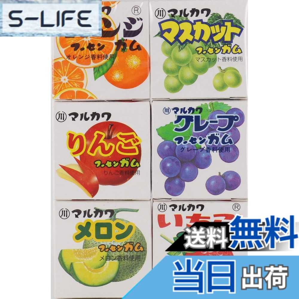 【送料無料】丸川製菓 フルーツ6マーブルガム 6個 x15個