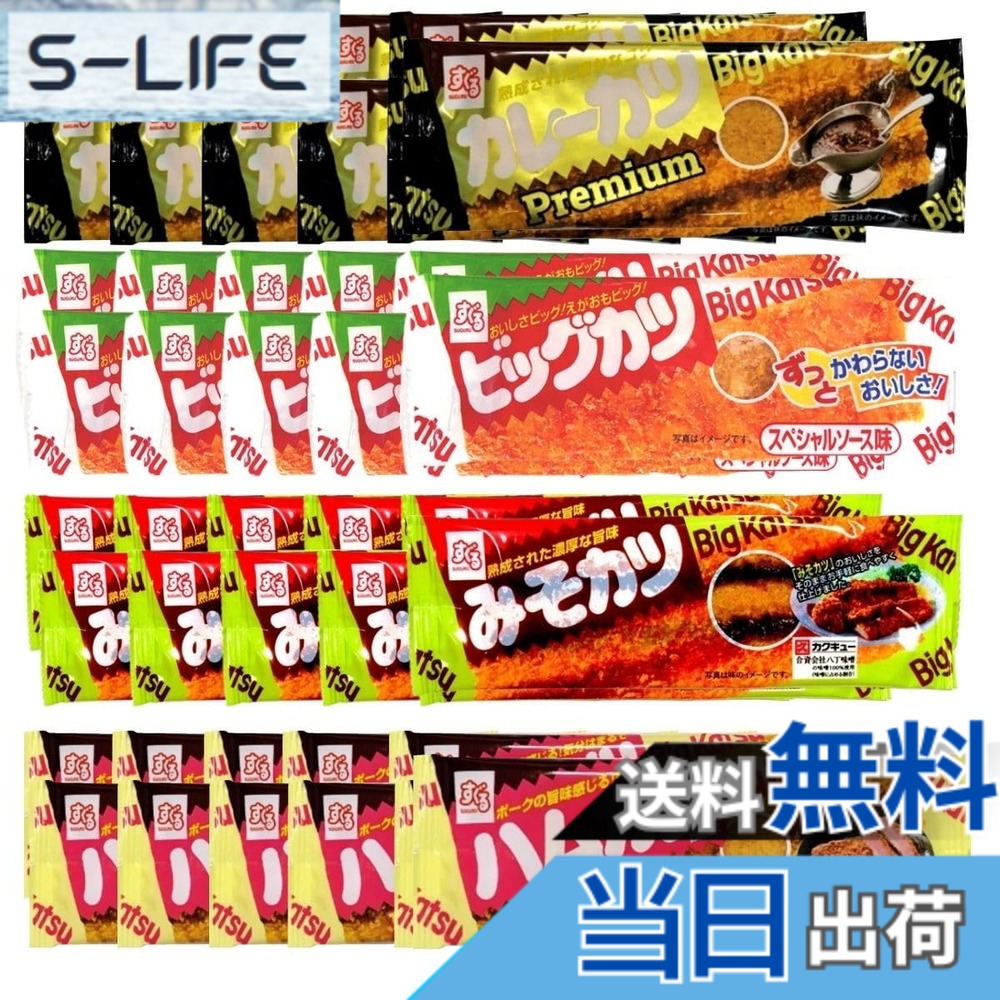 【送料無料】ビッグカツ ソースかつ みそカツ ハムカツ カレーカツ 4種類 大容量 詰め合わせ 各 18枚 x 4種 計72枚