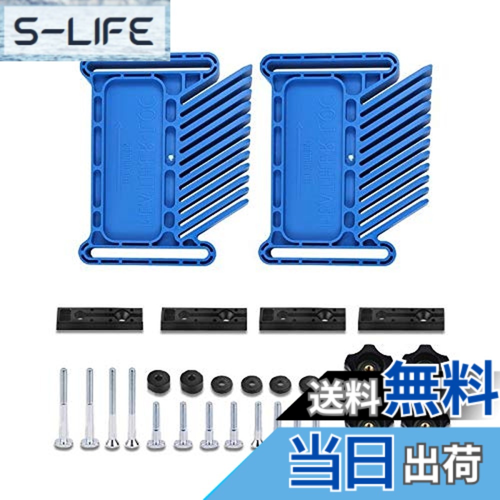 【送料無料】CarAngels 四角い ダブル フェザーボード フェザー ロケ ボード テーブルソールーター用 テーブルフェンスツール マイターゲージスロット 木工 DIY (ブルー)