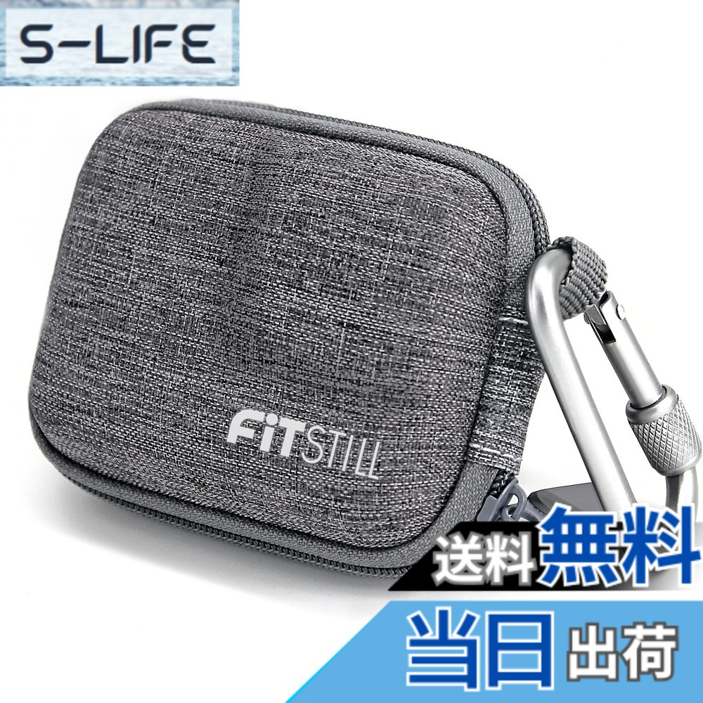 FitStill グレーのミニタープ織りカメラバッグ Go Pro Hero 13/12/11/10/9/8/7 /(2018)/ 6/5 Black の場合、 ハードシェルトラベルオーガナイザー DJI Osmo Action 2、AKASO、Campark、YIActionCameraなどに適しています