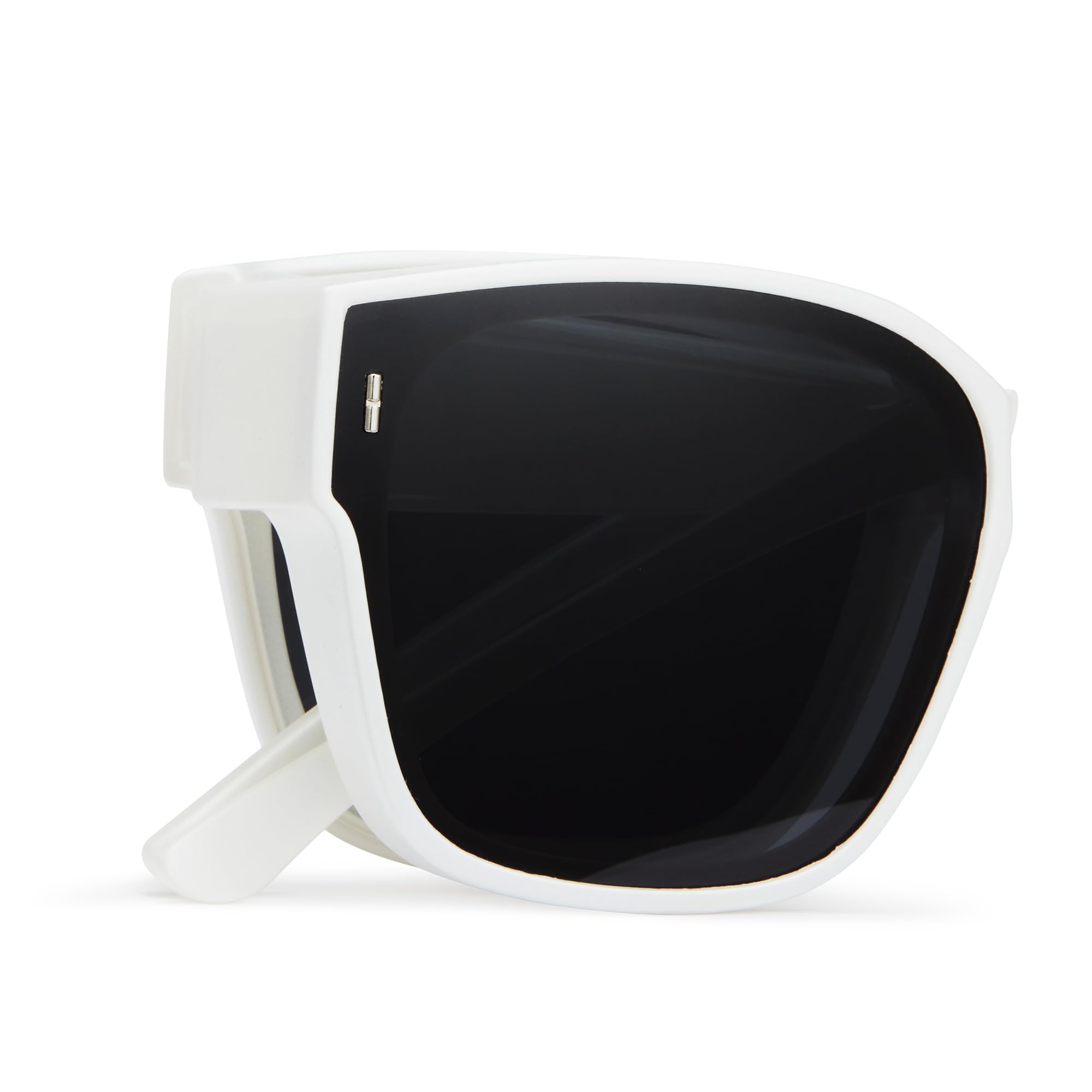 【送料無料】[Cyxus] 折りたたみサングラス オーバーサングラス メガネの上から掛ける 偏光レンズ UVカット 紫外線対策 軽量設計 TR90 釣り 運転 登山 旅行 戸外用 おしゃれ 男女兼用（P1128B20 ブラックレンズ&ホワイトフレーム