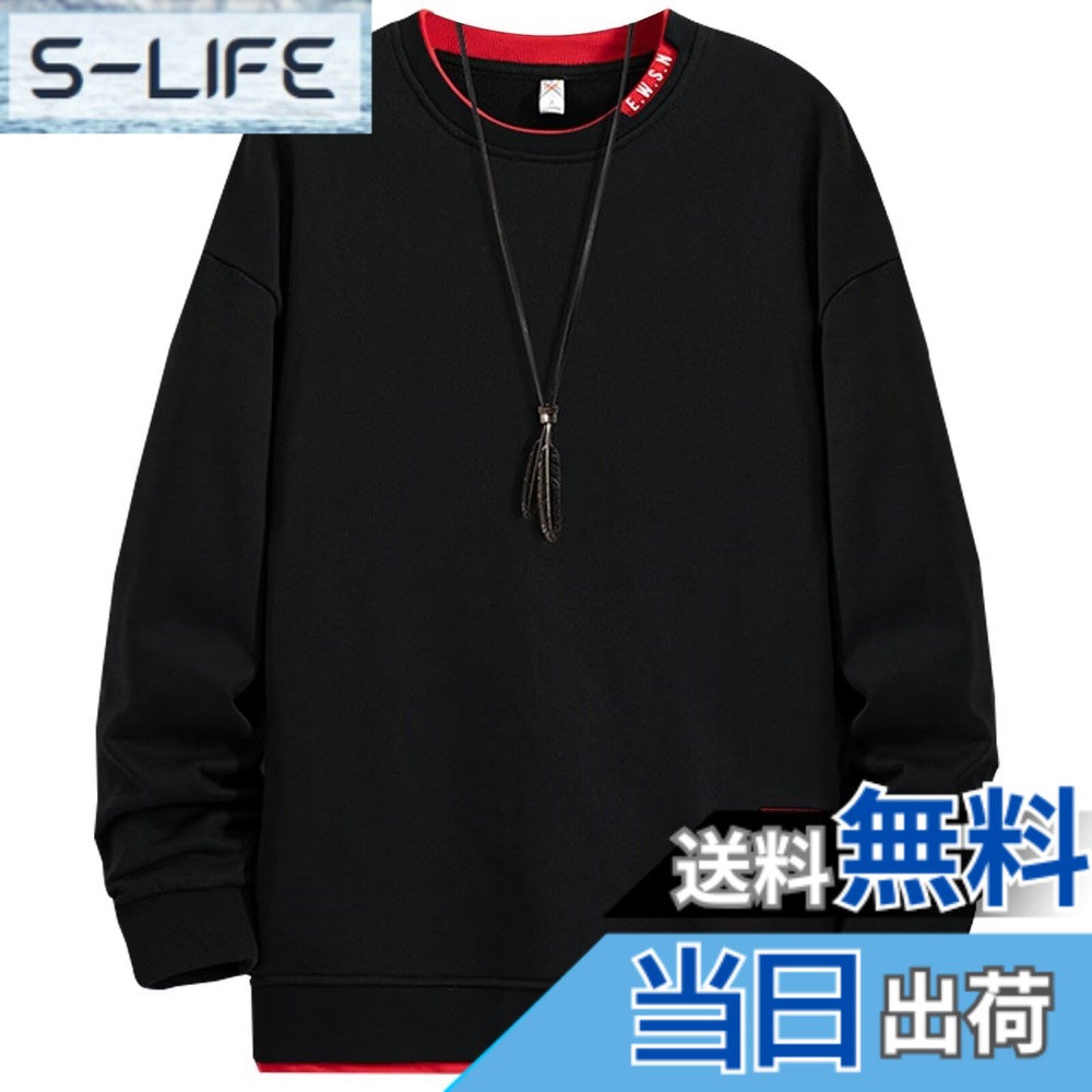 商品情報商品の説明主な仕様 【L=日本サイズL】 着丈:66cm*身幅:54cm*肩幅:55cm*体重:50-55kg 【XL=日本サイズ2L】 着丈:68cm*身幅:56cm*肩幅:56cm*体重:50-60kg 【2XL=日本サイズ3L】 着丈:70cm*身幅:58cm*肩幅:57cm*体重:60-70kg 【3XL=日本サイズ4L】 着丈:72cm*身幅:60cm*肩幅:58cm*体重:65-75kg 【4XL=日本サイズ5L】 着丈:74cm*身幅:62cm*肩幅:59cm*体重:75-85kgbr【5XL=日本サイズ6L】 着丈:76cm*身幅:64cm*肩幅:60cm*体重:85-95kg 【6XL=日本サイズ7L】 着丈:78cm*身幅:66cm*肩幅:61cm*体重:95-105kg 【7XL=日本サイズ8L】 着丈:80cm*身幅:68cm*肩幅:62cm*体重:105-115kg 【8XL =日本サイズ9L】着丈:82cm*身幅:70cm*肩幅:63cm*体重:115-125kg 【注意】：ゆったりしたスタイルがお好きな方は、いつもより1~2サイズ大きめのものをお勧めします。【生地】生地はソフトなポリエステルで、軽くて通気性があり、肌にやさしく、着心地がよい。伸縮性のある生地は動きをより快適にし、生地は丈夫でシワになりにくく、洗濯を繰り返しても変形したり色あせしたりしにくい。 春から秋冬にかけて実用的な一枚です。【デザイン】シンプルな無地デザインのスタイリッシュなTシャツ！クルーネック、破れたネックライン、洗練されたカットソー、スタイリッシュなルーズフィット、フレッシュなルックス。袖口と裾は暖かくスタイリッシュな糸入り。 また、フェイクの重ね着デザインは、それだけでファッション・スタイルになる！合わせる時間がない日でも、クールでスタイリッシュに見せてくれる。。ハンサムでスタイリッシュな見た目なので、春秋はオフィスや職場のトップスとして、冬はジャケットやコートの下に着てもストレスフリーなインナートップとして人気です。【品質】お客様には、最高のアフターサービスを提供することをお約束いたします。万が一、お届けした商品に不具合や問題がございましたら、どうぞお気軽にご連絡ください。お客様の問題解決のために、私たちは全力で対応させていただきます。皆様のご来店を、心よりお待ち申し上げております。