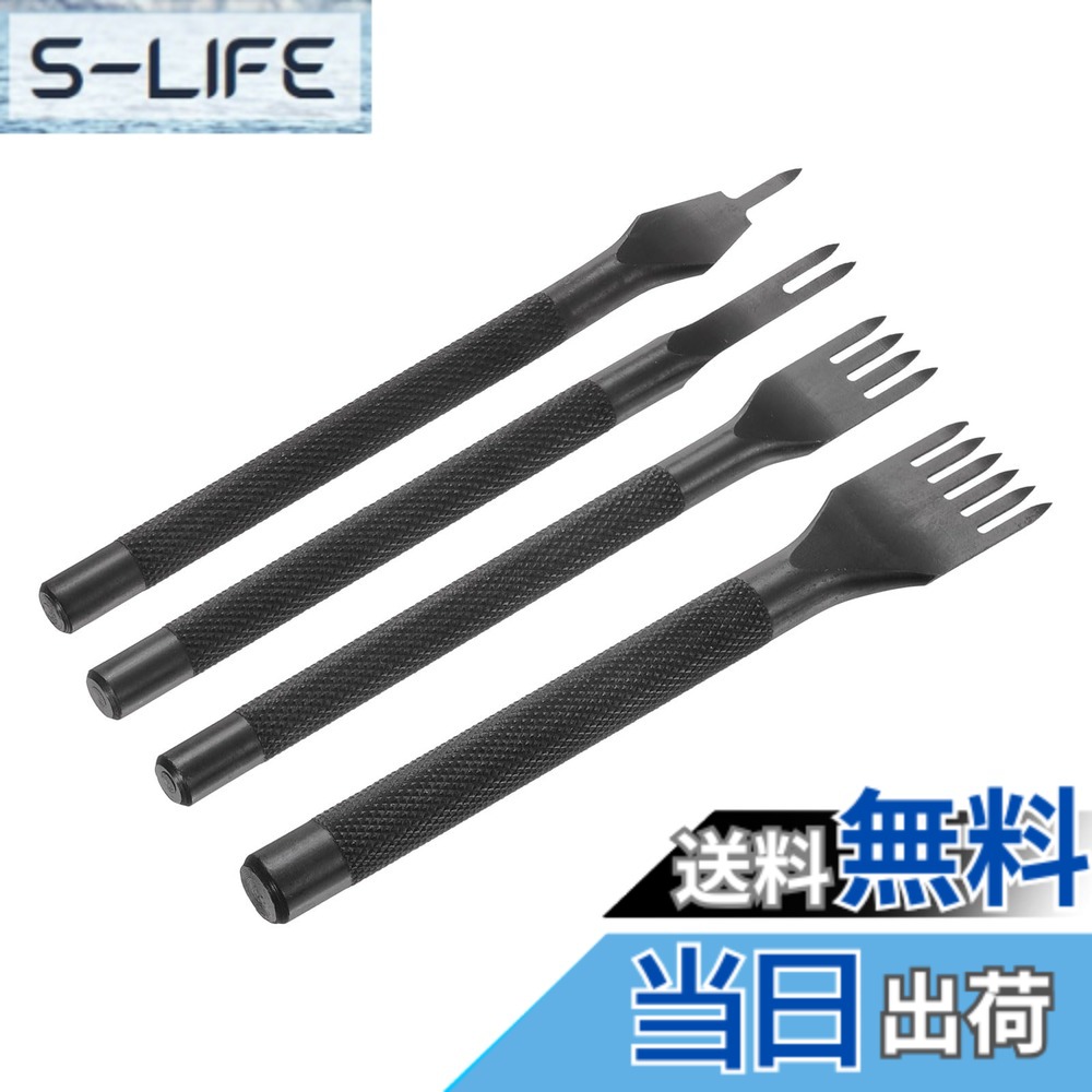 【送料無料】uxcell 4Pcs レザー ステッチング パンチ 3 mm 1/2/4/6 プロング ...