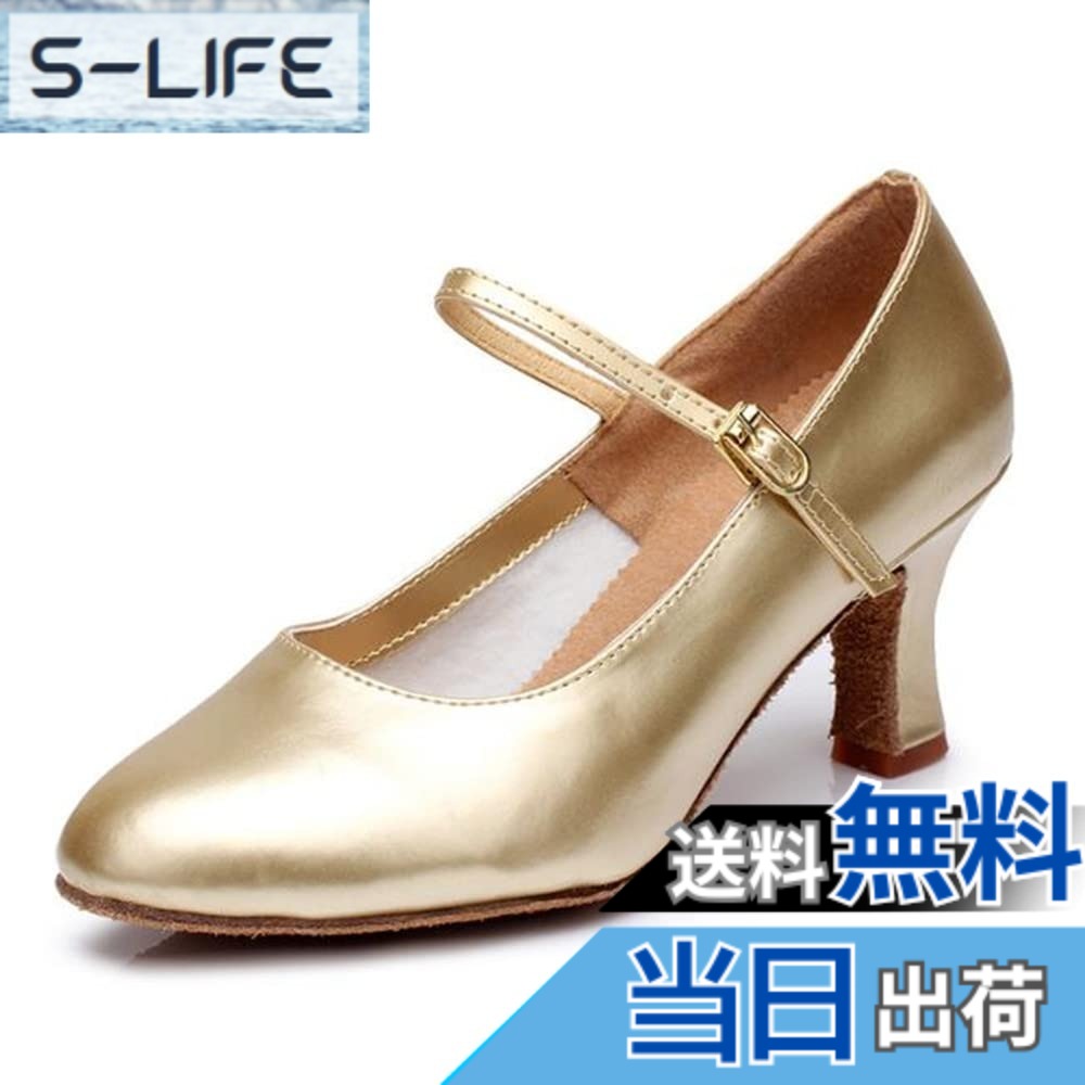 【送料無料】[Gengzee] ラテン シューズ レディース ダンス シューズ モダン 社交 スポーツ ダンス靴 女性 ステージシューズ 練習用 ジャズシューズ ダンススニーカー ミッドヒール ラテン ダンス シューズ 色：ブラック、サイズ：23.0 cm M