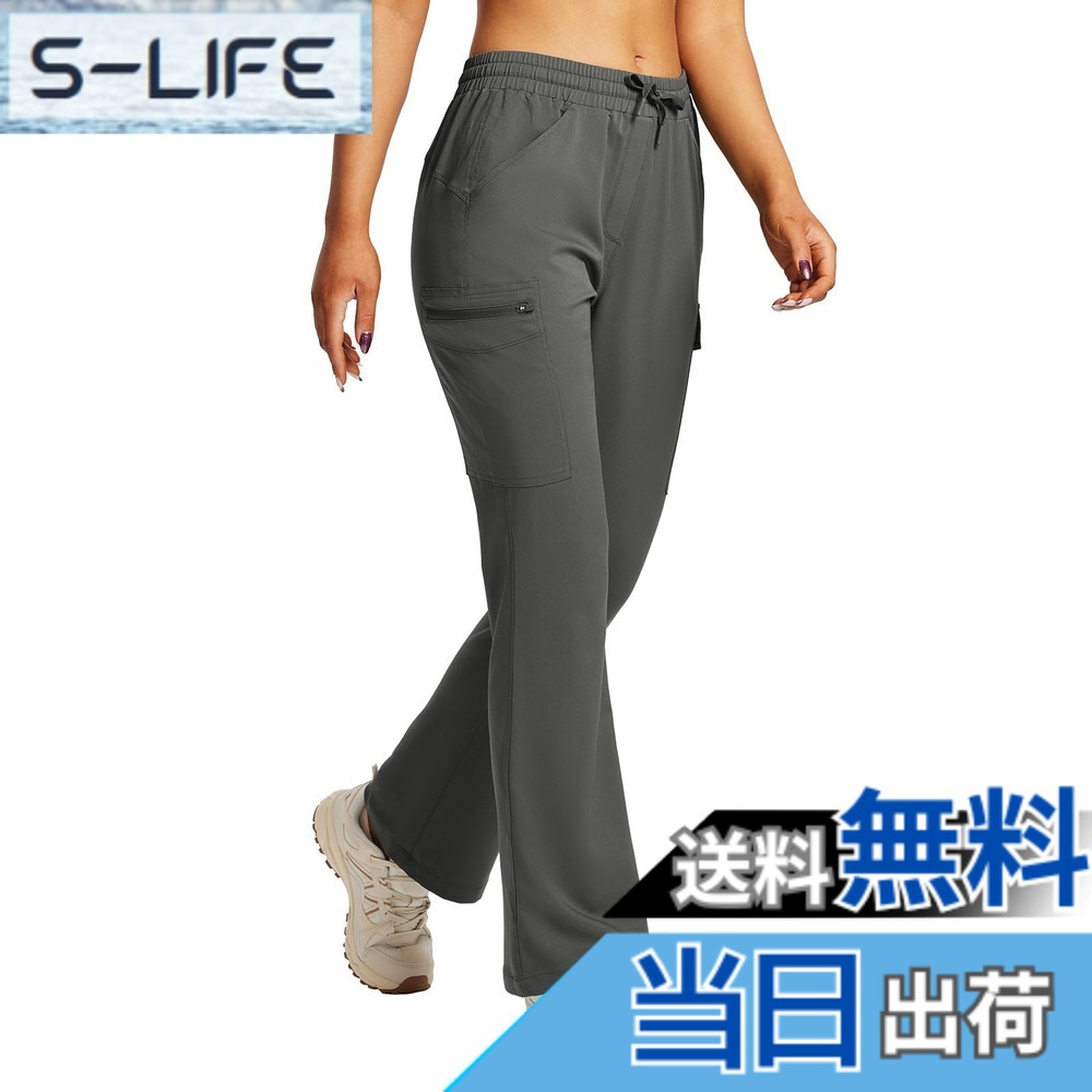 商品情報商品の説明主な仕様 【高品質素材】バリーフのハイキングパンツは、従来のモデルよりもさらに快適で柔らかいアップグレード素材を使用。軽量で防水性に優れ、耐久性も高く、毛玉ができにくい設計です。DWR加工で、雨や湿気にも強く、アウトドアでの使用に最適です。【4ウェイストレッチ＆ブートカットデザイン】高い伸縮性のある素材と、程よいフレアデザインが、ヒップ周りをフィットさせながらスタイリッシュなシルエットを実現。カーブのある体型でも美しく見えるデザインです。【大容量ポケット4つ】前面に2つの大きなクロスポケット、サイドに2つの大型ポケットを配置。ジッパー付きポケットとフラップ付きポケットで、荷物を安全に収納でき、実用的なカーゴパンツとして活躍します。【UPF50+ & 速乾性】UPF50+の紫外線防止加工で、有害な紫外線から肌を保護。速乾性のある素材で、汗を素早く吸収し、長時間のハイキングやアウトドア活動でも快適に着用できます。【快適なエラスティックウエスト】柔らかくフィット感のあるエラスティックウエストバンドと内側のドローストリングで、体型に合わせた調整が可能。さまざまな体型の方にフィットし、ハイキングや旅行に最適なデザインです。