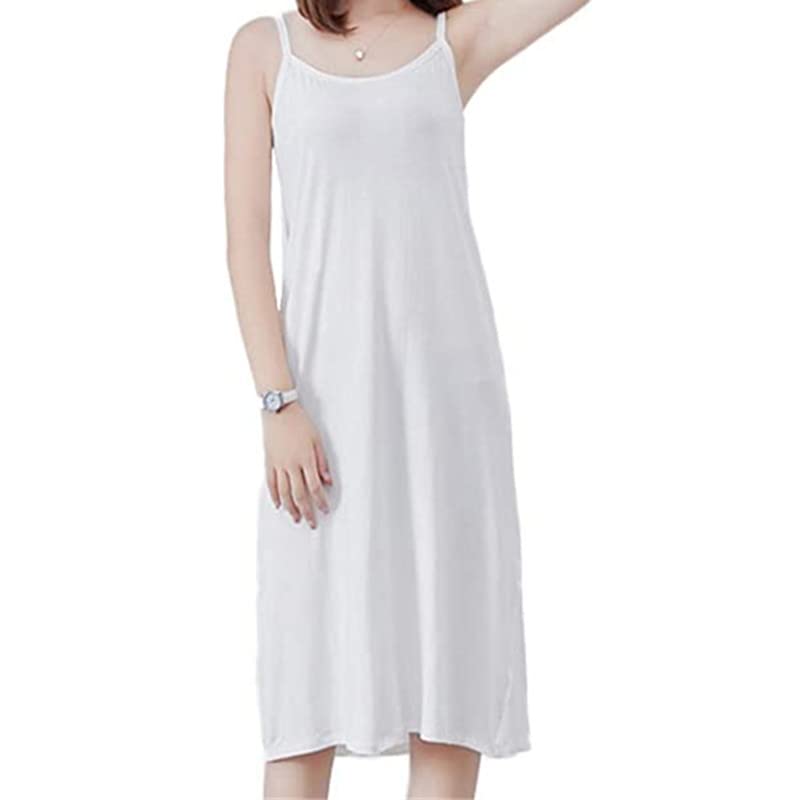 商品情報商品の説明主な仕様 Point1.【サイズ　膝丈XL】総丈：102cm　バスト：84cm　ウエスト：82cm　裾周り：110cm　推薦体重：60-70kg モデル身長：158cmbrPoint2.ご注意: この製品の長さには、ショート、ミディアムロング、ロングの3つの仕様があります。 カップあり、カップなし，慎重に選択してください！【快適素材】モーダル95%　スパンデックス5%　 モダール素材はコットン以上優れた吸汗速乾性でムレにくく、快適さを保ちます。さわやかな着心地が持続し、抗菌防臭加工をしているので、肌の健康を持つ、長く着用でも快適なハーフスリップです。通気性抜群で、汗かいてもサラッとした肌触り。お肌のデリケートゾーンな方にも安心してお使いいただけます♪brPoint3.【透け防止】厚すぎず薄すぎずで、透けないモダール素材を採用して、薄手のワンピやカーディガンのインナーに着れば、下着の透けやライン映りを解決します。スリップが無地のシンプルなデザインだから肌着として、おしゃれレイヤーなコーデとしてもOK！目の細かいサラッとした生地でものすごく肌触りがいいです。brPoint4.【吸汗速乾*通気快適】 とっても肌ざわりがよく柔らかい！シンプルな無地のインナーキャミソールです。 丁寧な縫製とストレッチの効いた柔らかな生地が、シンプルな無地のインナーキャミソール。フィット感心地よさ抜群です。柔らかくて伸縮性のある素材、通気性の軽量で柔軟性があり、汗を素早く吸収してイヤな肌へのベタつきを抑え、1日中サラサラ快適。brPoint5.【オールシーズン*いろんなコーデ】保温・吸湿性高いモダール素材なので、汗かきの方のも冷え性の方にも一年中通してお使いいただけます♪寒さや乾燥などからしっかりお肌を守りながら、潤いのある健やかな美肌に導く。モダールでストレス感じなくの使用感差し上げます。ドレスやワンピースのヒップラインが気になるときなどに便利。制服のスカートの下などにも♪さらさらソフトな着用感で、ルームウエアやナイトウエアとしても使える。モダール生地で静電気が起きにくく快適な着心地。