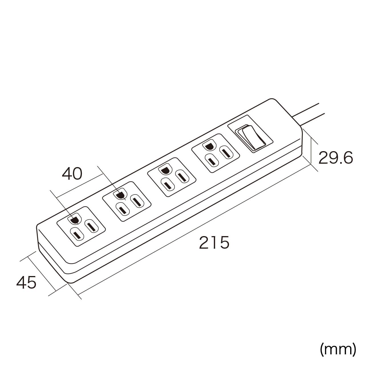 サンワサプライ 電源タップ 色：4個口、サイズ：5m slife-10595512 S-LIFE サンプル画像2