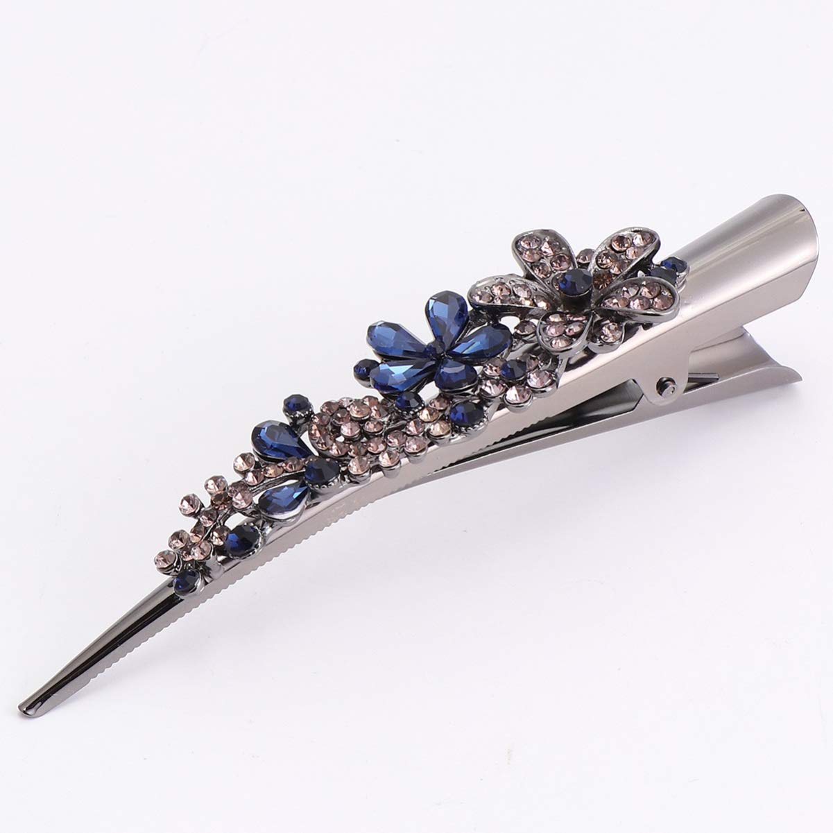 【送料無料】Lurrose ヘアクリップ くちばしクリップ 合金 ラインストーン 可愛い ...