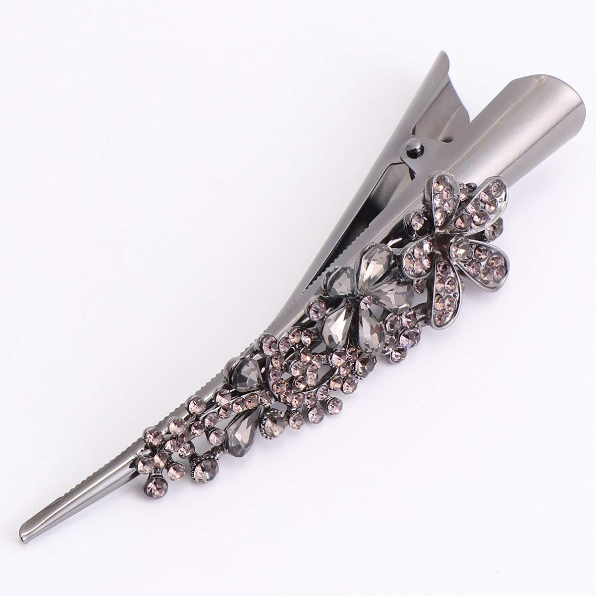 【送料無料】Lurrose ヘアクリップ くちばしクリップ 合金 ラインストーン 可愛い ...
