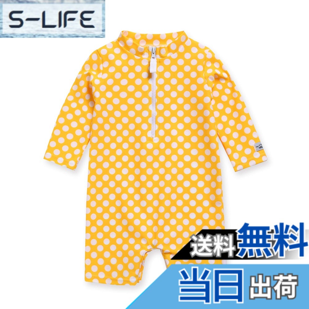 商品情報商品の説明主な仕様 フィット感があるデザインなので、水場でたくさん動き回りたい元気な子供達におすすめ。海やプールのデビューにもぴったり。 触りが柔らかい生地で、さらさらでしっとりします。伸縮性が優れていて、圧迫感もなく脱ぎ着が楽です。それに、すぐ乾く素材で人気が高いんです。 ラッシュガードタイプの水着で伸縮性があり、チャック付きなので脱ぎ着がやすいで着替えるのも簡単! 股のスナップがあるのでオムツを取り替えるのが便利だからママが安らかです。 注意!!! サイズ：S(6-12ヶ月) / M(12-18ヶ月) / L(18-24ヶ月) / XL(2歳)　*詳しいサイズは必ずサイズ表をご参照お願い致します。