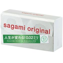 ゴムじゃないコンドーム【サガミオリジナル 002／12コ入】究極のうすさ0.02mmのサガミオリジナル12個　sagami original