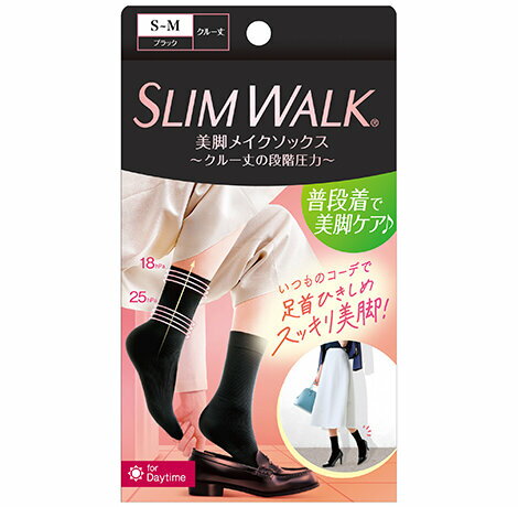 樂天商城 - スリムウォーク 美脚メイクソックス クルー丈 SM(1個)