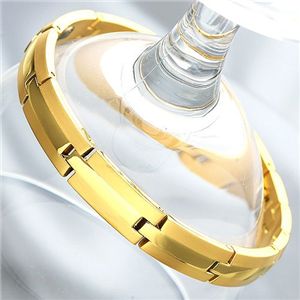 純金IP仕上げチタンゲルマブレス 男性用 純金IP仕上げチタンゲルマブレス 男性用