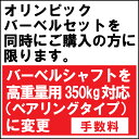 【変更手数料《単独購入不可》】350kg対応 高重量用オリンピック バーベルシャフト(ベアリングタイプ)へ変更[WILD FIT Premium] 送料無料 トレーニング ウエイト スクワット ベンチプレス