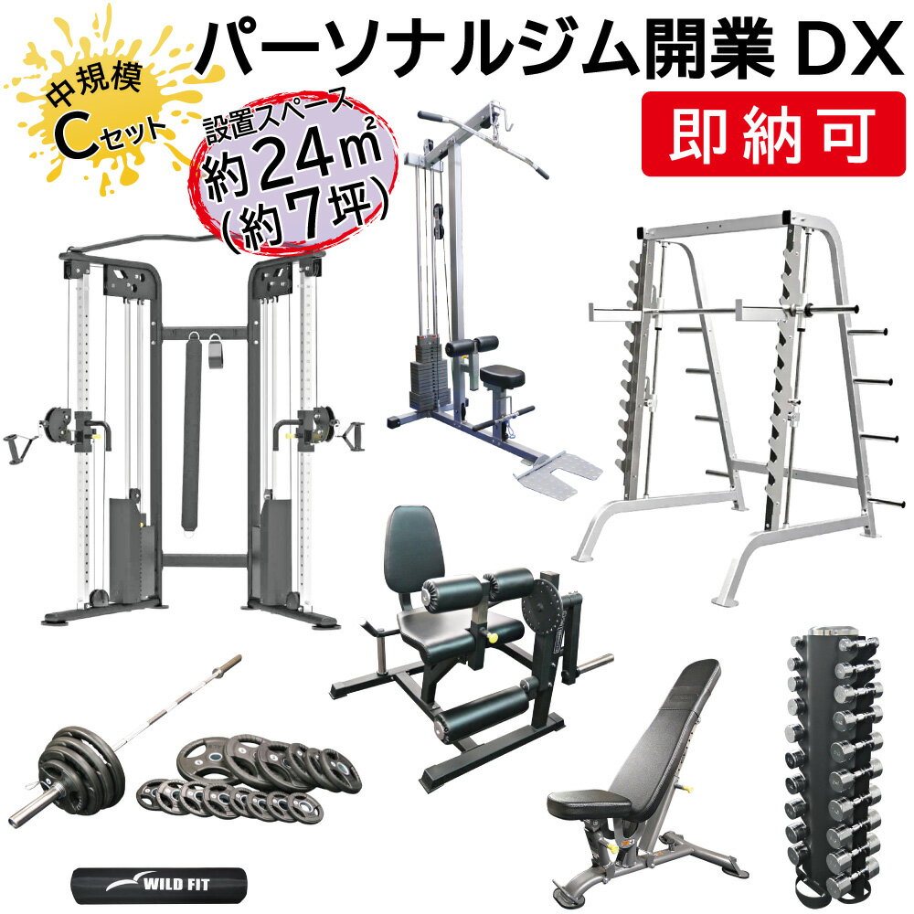 パーソナルジム開業DX Cセット送料無料 スミス 自宅 トレーニングマシン 筋トレ フィットネス 業務用 ジム パーソナルジム スミスマシン ケーブルマシン マ...