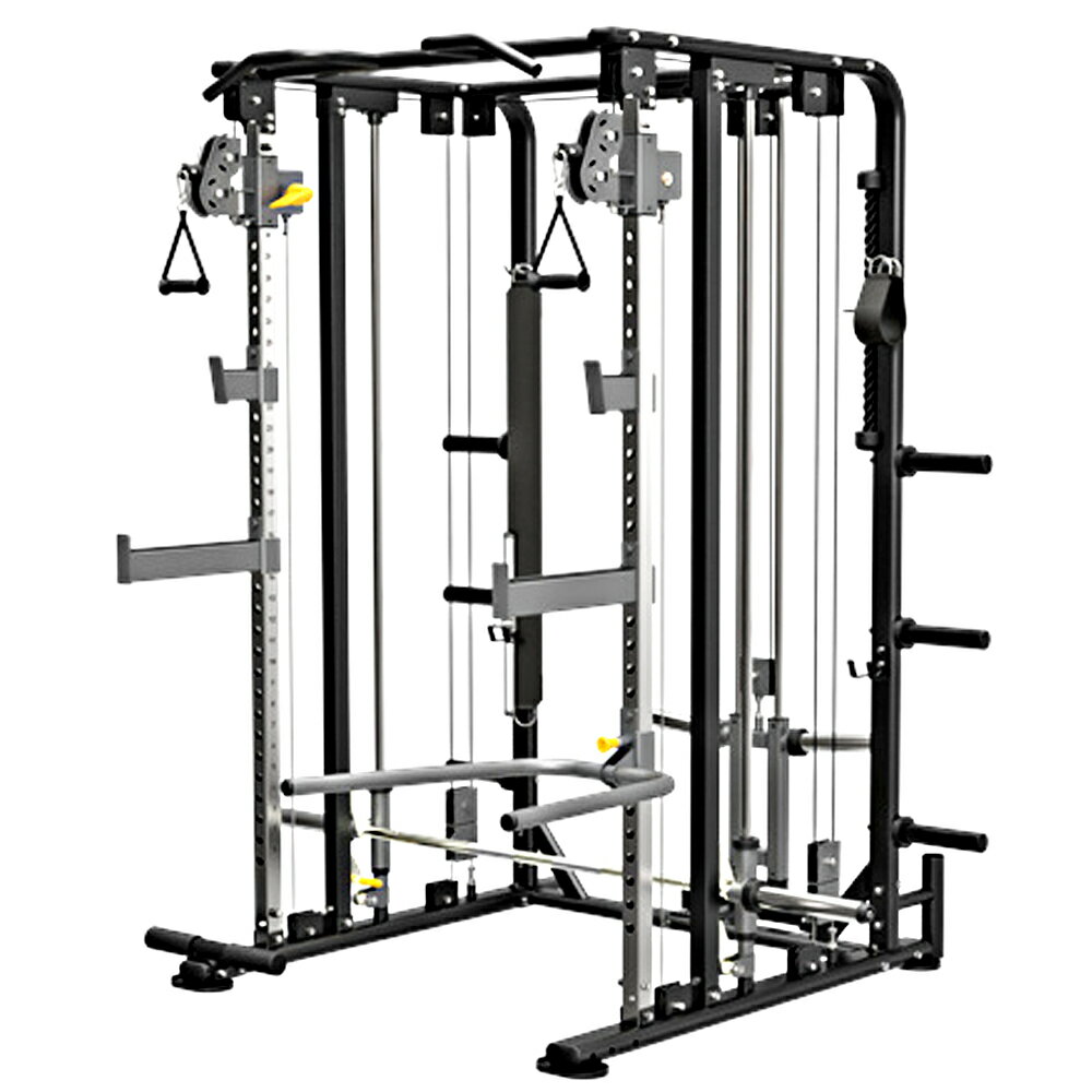 マルチファンクショナルトレーナー＆スミス (オールインワンラック) Φ50用【impulse/インパルス】トレーニングマシン ジム 業務用 パワーラック スミスマシン [WILD FIT Premium]