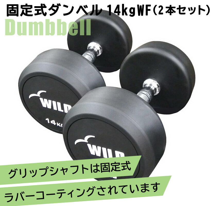  固定式ダンベル 14kg WF 2本セット送料無料 ジムダンベル ウエイト 筋トレ トレーニング 腹筋 背筋 胸筋 上腕三頭筋 ホームジム 鉄アレイ