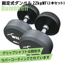 [WILD FIT Premium] 固定式ダンベル 22kg WF 2本セット送料無料 ジムダンベル ウエイト 筋トレ　トレーニング 腹筋 背筋 ホームジム 鉄アレイ