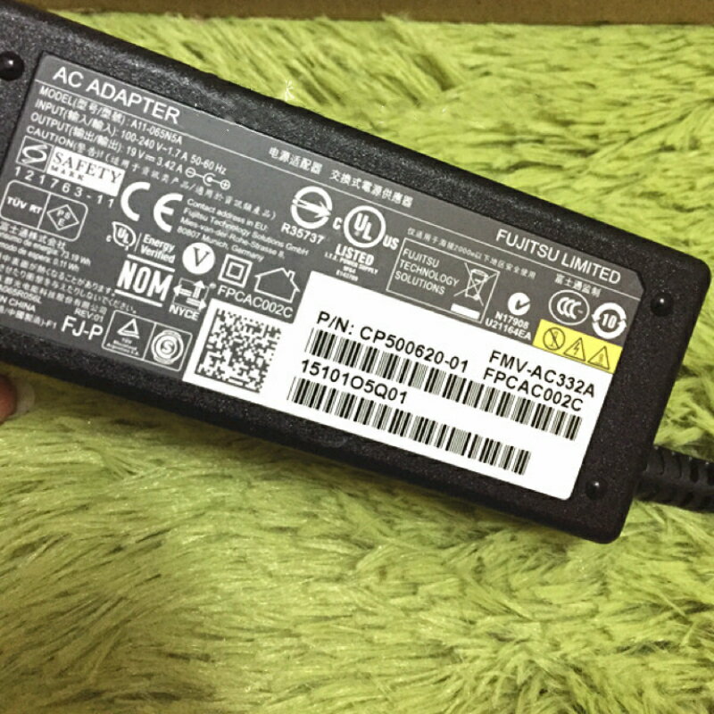 純正品 Fujitsu 富士通 FMV BIBLO LIFEBOOK用 ACアダプター FMV-AC332 FMV-AC332A A11-065N5A 対応 新品 19V 3.42A
