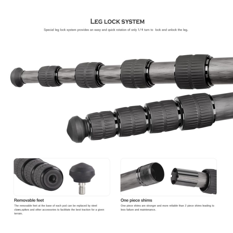 [並行輸入品]　Leofoto　レオフォト Leofoto MP-365C MP-326C/284C/285C/364C/365C...