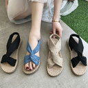 【OUTLET!クーポンで1,472円】 サンダル クロスベルト ぺたんこ フラットサンダル レディース ベルトサンダル ストラップ 靴 ぺたんこサンダル ロー...