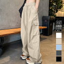 【5/4!クーポンで2,290円】 カーゴパンツ レディース ゆったり ドロスト パラシュートパンツ 大きいサイズ ワイドパンツ イージーパンツ ワイド パンツ...