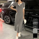 【OUTLET!クーポンで2,082円】 ワンピース 重ね着風ワンピース 半袖 レディース ロング ロングワンピース 重ね着 レイヤード 楽ちん カジュアル フ...