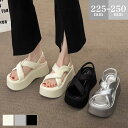 【5/18!クーポンで3,950円】 サンダル クロスベルトサンダル 厚底 レディース おしゃれ バックベルト 厚底サンダル 疲れない 歩きやすい クロスベルト...