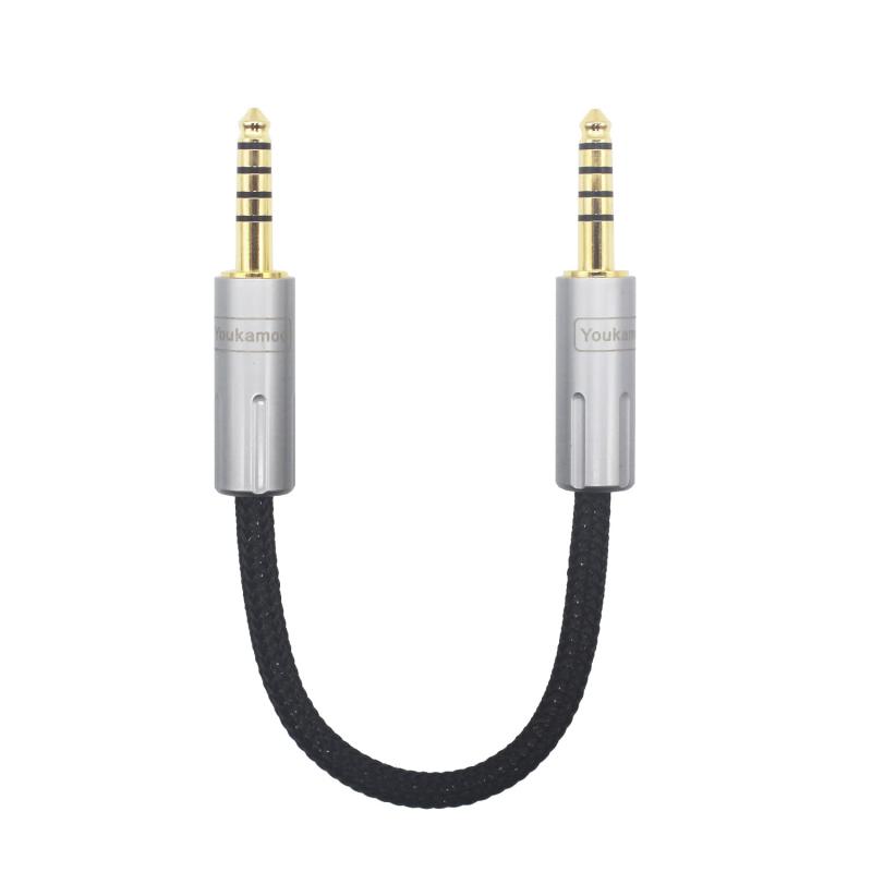 4.4mm - 4.4mm 5極バランス 8芯銀メッキ線ハンドメイドケーブル バランス ミニケーブル 4.4mm オス→オス