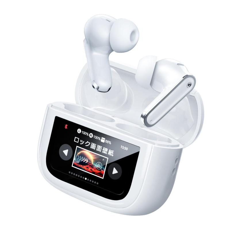 無線イヤホン HiFi ヘッドセット Bluetooth ブルートゥース6.0 コンパクト 完全独立型 タッチパネル ケースオープン即接続 USB-C高速充電 自動接続 ENC騒音低減 最長50時間連続再生 ゲーミングモー