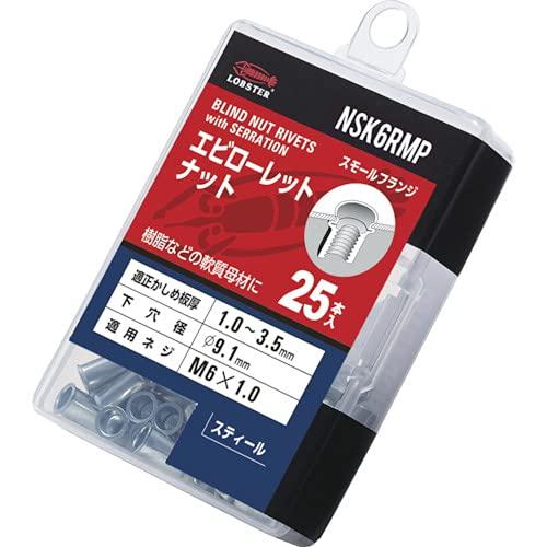 乐天商城 - ロブテックス ローレットナット(薄頭・スチール製) エコパック 板厚3.5 M6X1.0(25個入)