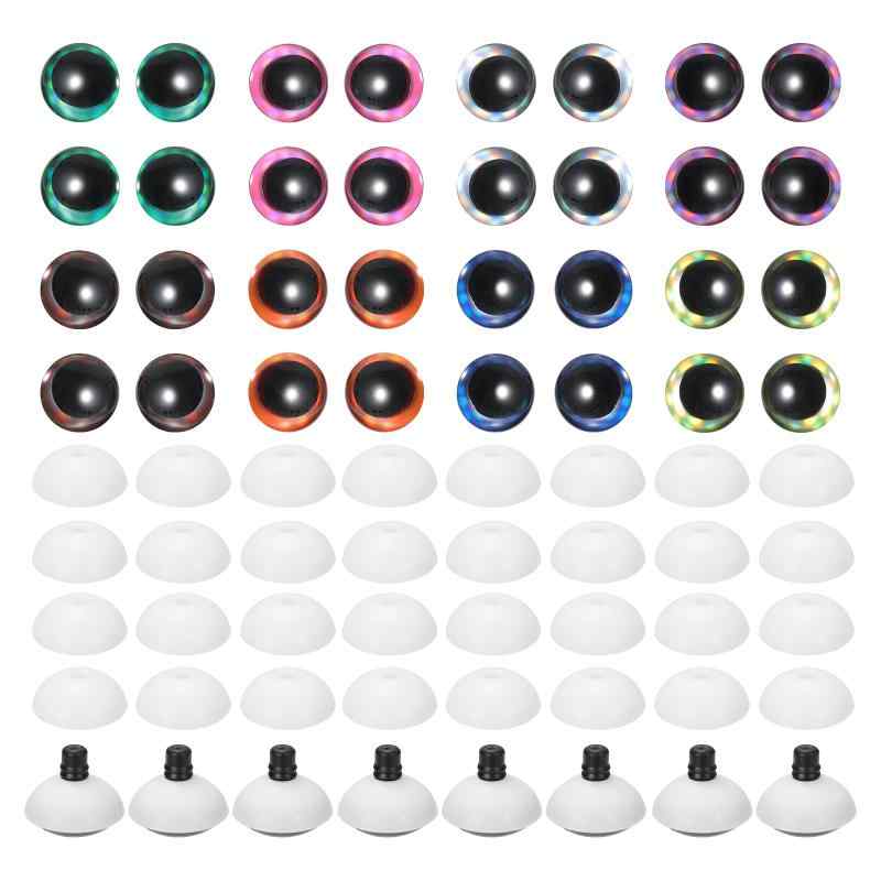 PATIKIL 25mmフラッシュセーフティアイ 32個 ムーンドールアイ リアルなカラフルなクロッシェ用品 デコ..