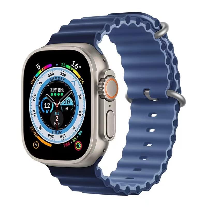 乐天商城 - コンパチブル オーシャンバンド for apple watch バンド アップルウォッチ ループバンド スポーツバンド 49mm/45mm/44mm/46mm/42mm 41mm/40mm/38mm軽量 耐食性 強靭 エラストマー アジャスタブルループ