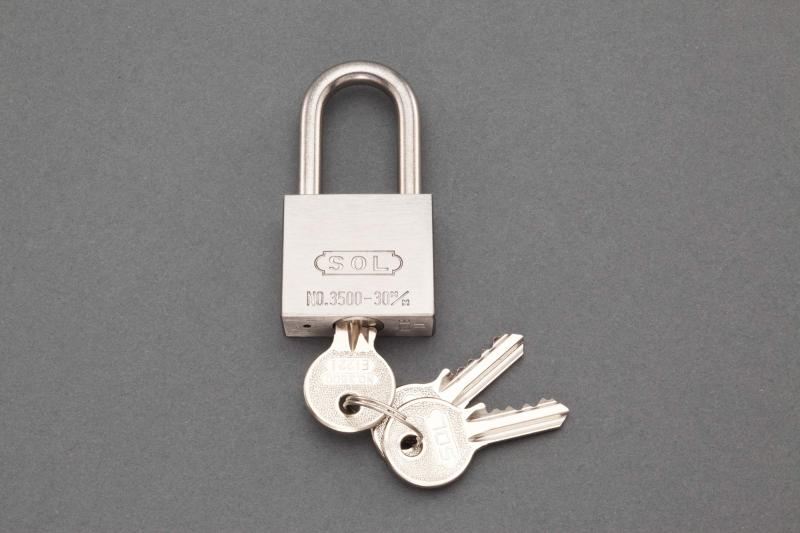 32mm シリンダー南京錠(30mm吊長同一キー/ステンレス製 EA983TK-232