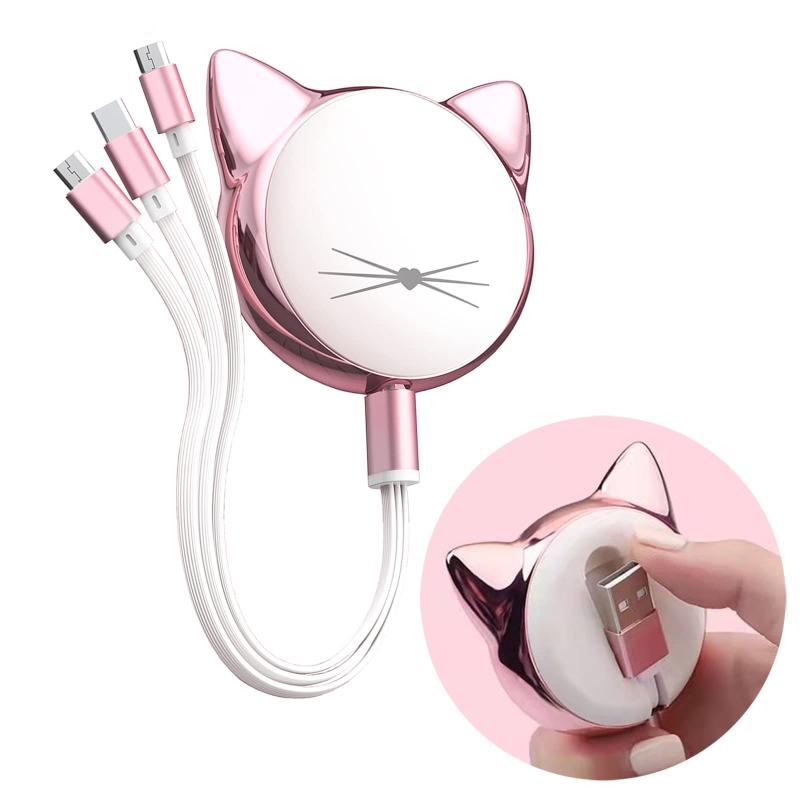 （Zhuoxinning）携帯電話充電ケーブル、1対3データケーブル、急速充電、車の充電器、シガレットライタ..