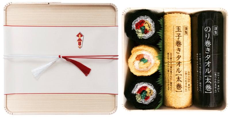 ジオデザイン タオル のり巻きタオル 木製折箱ギフトセット 小 NTGS-03 parent