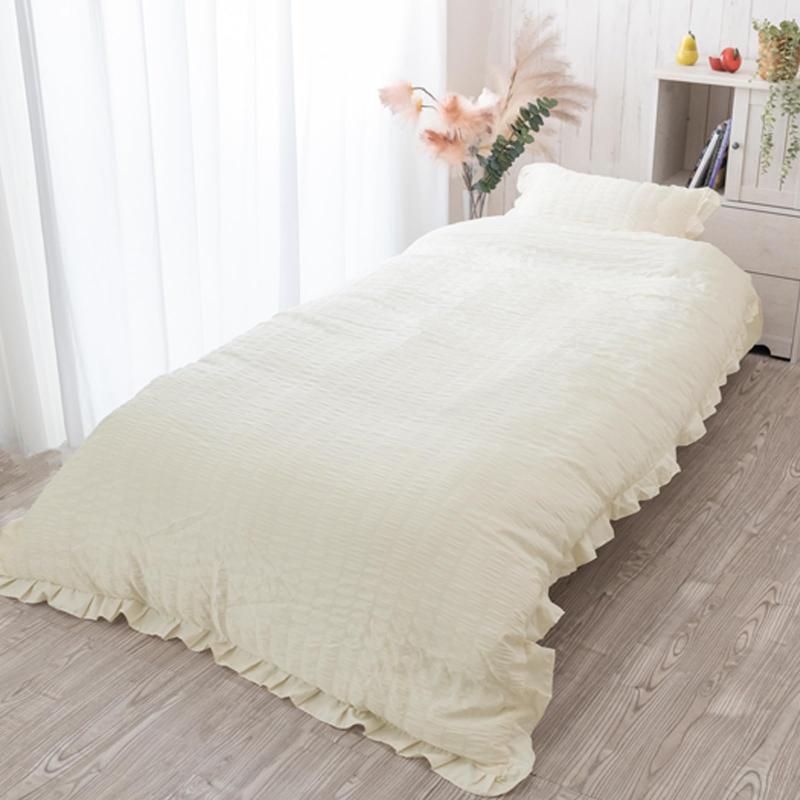 シルフィーズ 掛け布団カバー フリル シングル 布団カバー 掛布団カバー おしゃれ 肌触り 柔らか 無地 ..