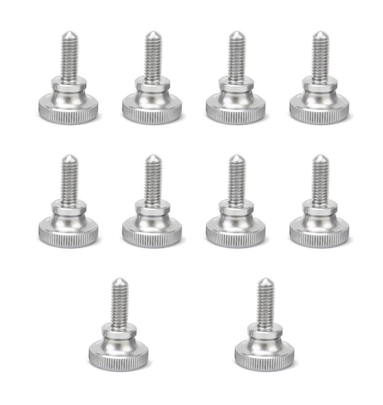 304ステンレス VESA マウント スペーサー モニターアーム 対応 ネジ キット - M4x10mm ピッチ0.7mm ノブ直径12mm M6 ボルト