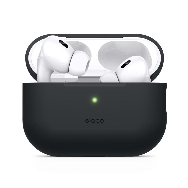 【elago】 AirPods Pro2 対応 ケース シリコン カバー ストラップホール 使用可能 耐衝撃 シリコンカバー 衝撃 吸収 スリム ソフト ケースカバー 傷防止 落下防止 保護 アクセサリー [ Apple AirPodsPr...