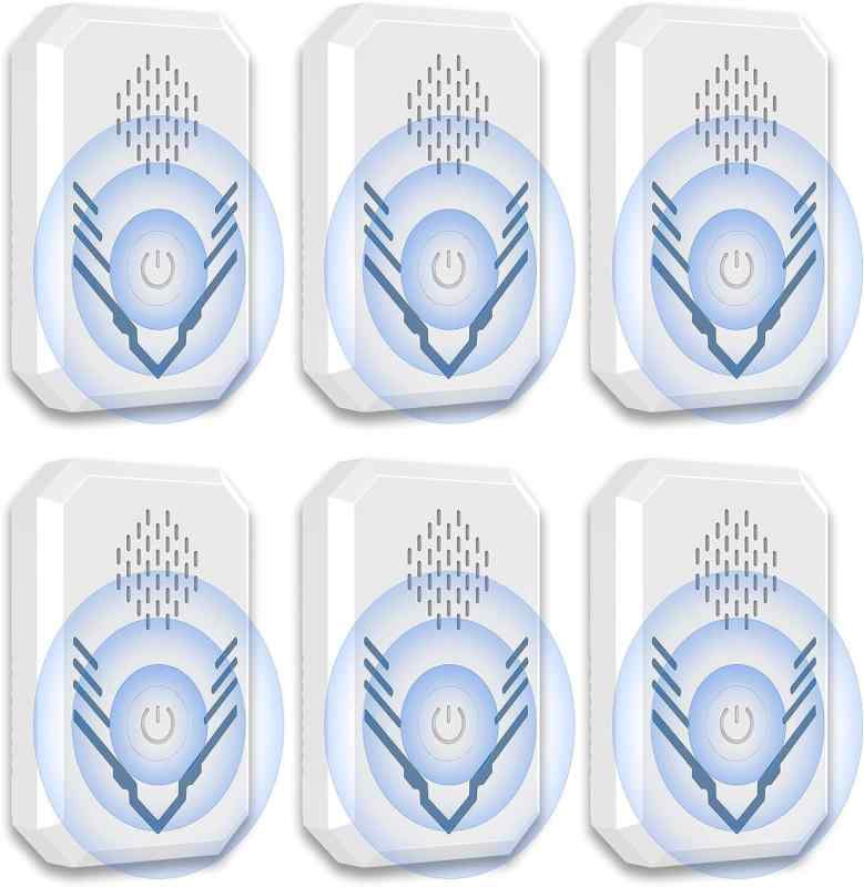 ネズミ 駆除 超音波 ゴキブリ駆除 超音波 6個セット 害虫駆除 超音波 虫除け 超音波 ねずみ駆除 ゴキブリ対策 虫除け器 24時間連続運転 エネルギー効率が高い 80～120平方メートルの有効面積