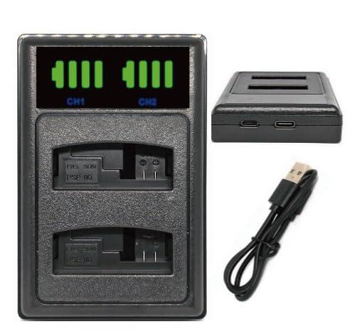 バッテリーキング バッテリー2個同時充電可 PSP1000対応 バッテリー充電器 USB充電...