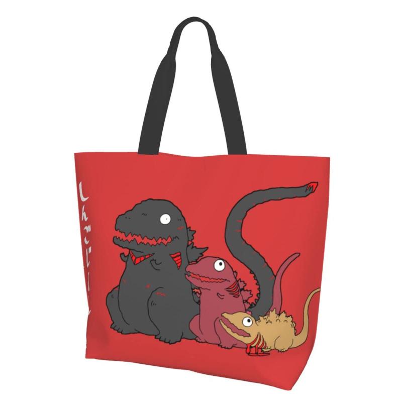 ゴジラ 買い物袋 ショッピングバッグ エコバッグ トートバッグ 多機能 買い物 コンビニバッグ 折りたたみ 買い物バッグ 大容量 軽量 防水素材 コンビニバッグ 携帯便利