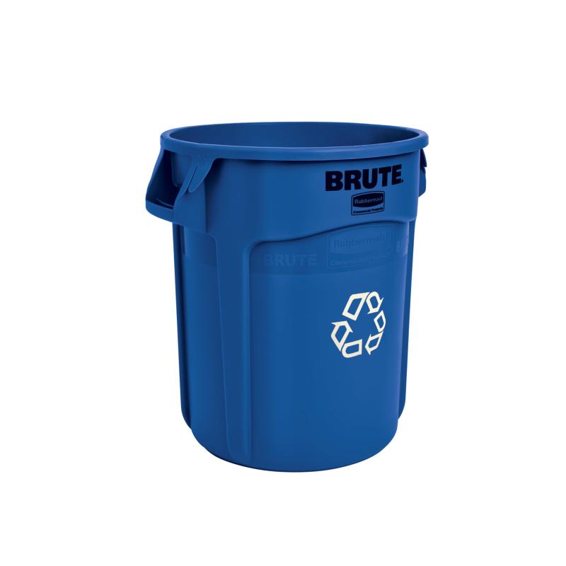 乐天商城 - ラバーメイド(Rubbermaid) ラウンドブルートコンテナ スリット付き 75.7L ダークブルー リサイクルマーク付き 26207365